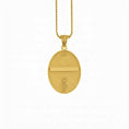 Load image into Gallery viewer, Oval Saint Paul Pendant – Sterling Silver Engravable Christian Medal Necklace
