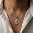 Load image into Gallery viewer, Oval Saint Paul Pendant – Sterling Silver Engravable Christian Medal Necklace
