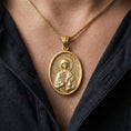 Load image into Gallery viewer, Oval Saint Anastasia Pendant – Sterling Silver Engravable Orthodox Christian Medal
