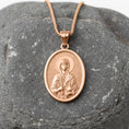 Load image into Gallery viewer, Oval Saint Anastasia Pendant – Sterling Silver Engravable Orthodox Christian Medal
