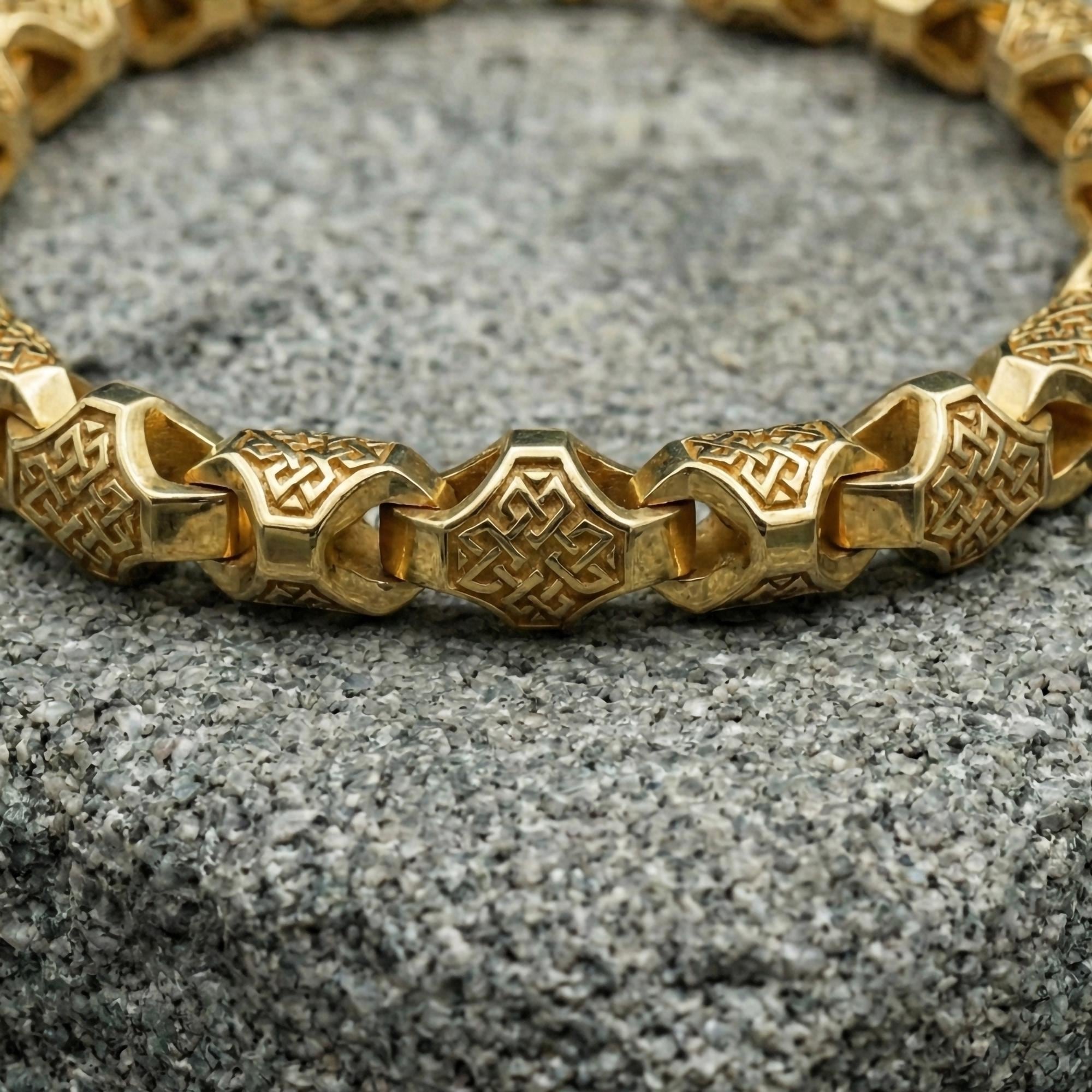 Heavy Celtic Knot Bracelet – Sterling Silver Men’s Celtic Chain Jewelry