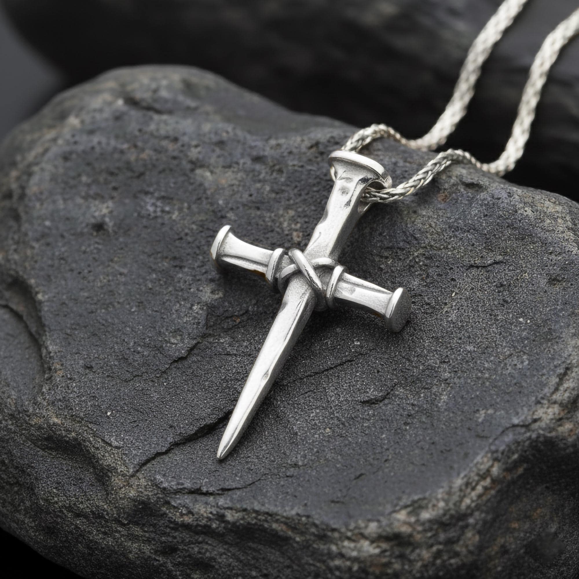 Crucifixion Nail Cross Pendant