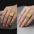Load image into Gallery viewer, Orthodox Saint Anastasia Ring, Great Martyr Anastasia Signet Ring, Christian Men's Statement Jewelry, Unique Faith Gift

