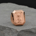 Load image into Gallery viewer, Orthodox Saint Anastasia Ring, Great Martyr Anastasia Signet Ring, Christian Men's Statement Jewelry, Unique Faith Gift
