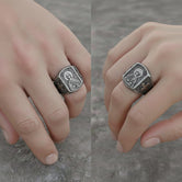 Saint Anastasia Ring – Sterling Silver Orthodox Icon Signet of St. Anastasia the Healer