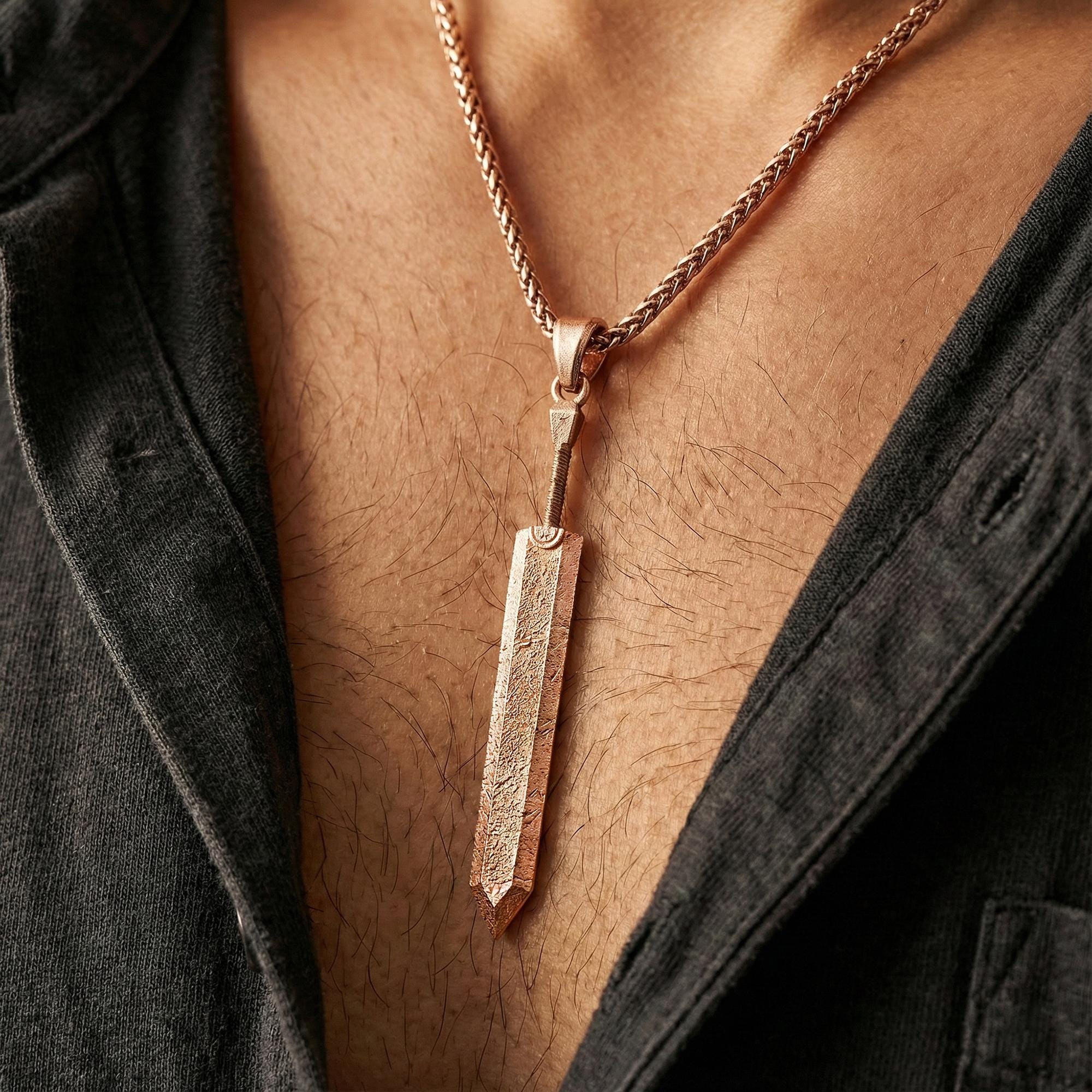 Berserk Guts Inspired Dragonslayer Sword Pendant – Sterling Silver Anime Necklace