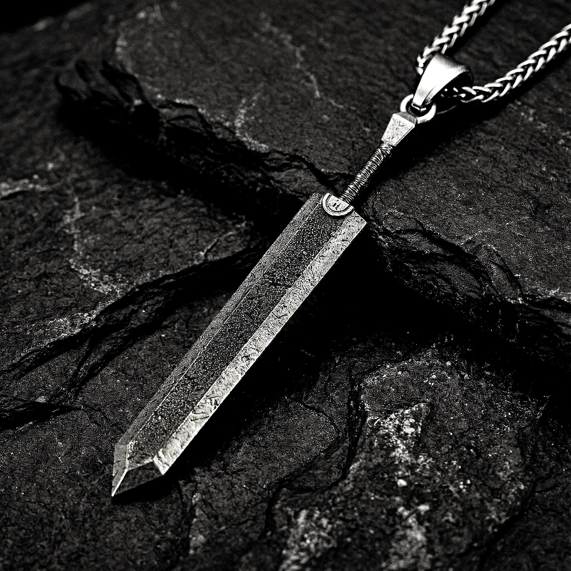 Berserk Guts Inspired Dragonslayer Sword Pendant – Sterling Silver Anime Necklace