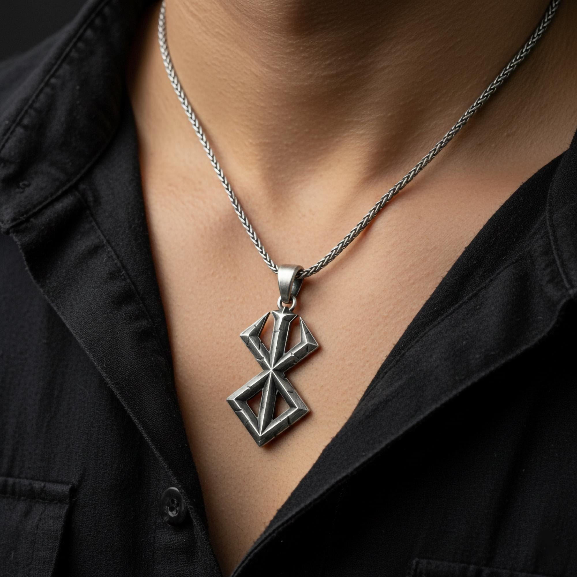 Berserk Inspired Brand of Sacrifice Pendant – Sterling Silver Anime Mark Necklace