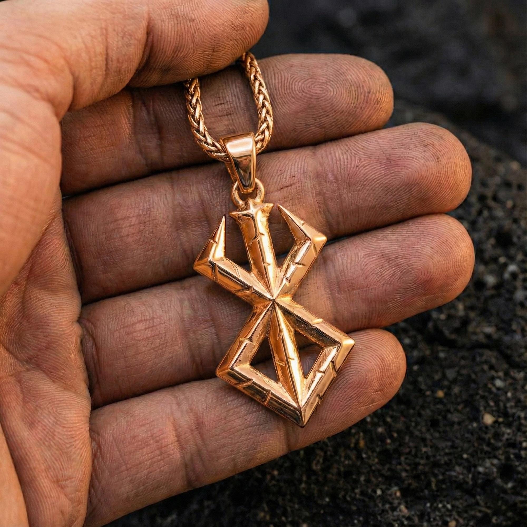 Berserk Inspired Brand of Sacrifice Pendant – Sterling Silver Anime Mark Necklace