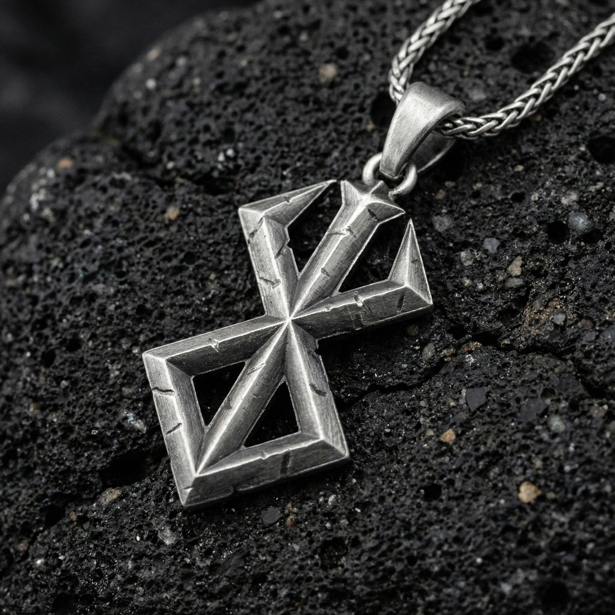 Berserk Inspired Brand of Sacrifice Pendant – Sterling Silver Anime Mark Necklace