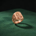 Cargar la imagen en la vista de la galería, Saint Cecilia Ring – Sterling Silver Catholic Patron Saint of Music Signet
