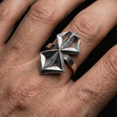 Brand of Sacrifice Ring – Silver Berserk Inspired Adjustable Men’s Gothic Dark Fantasy Jewelry Gift