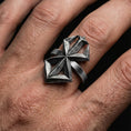 Load image into Gallery viewer, Brand of Sacrifice Ring – Silver Berserk Inspired Adjustable Men’s Gothic Dark Fantasy Jewelry Gift
