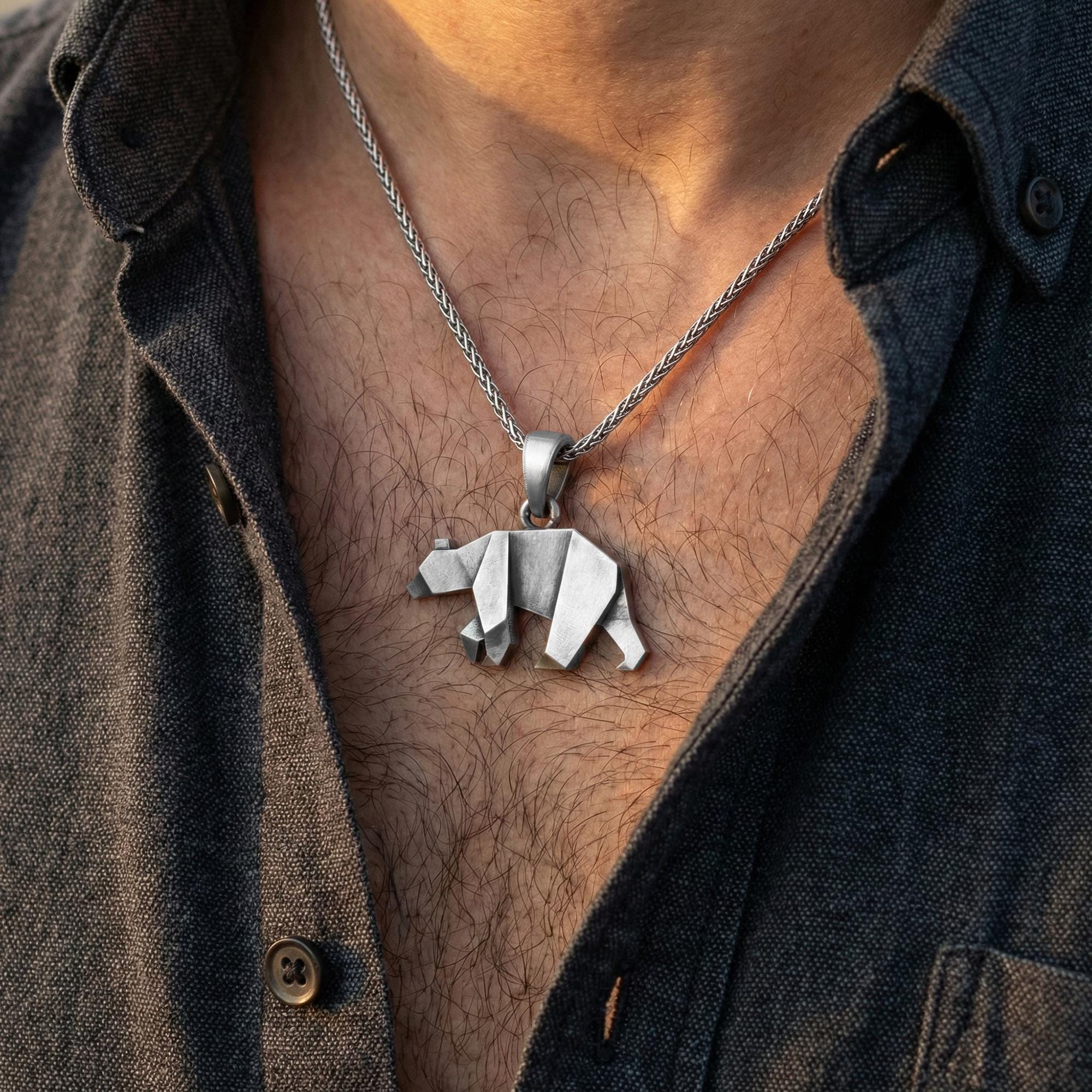 Origami Bear Pendant