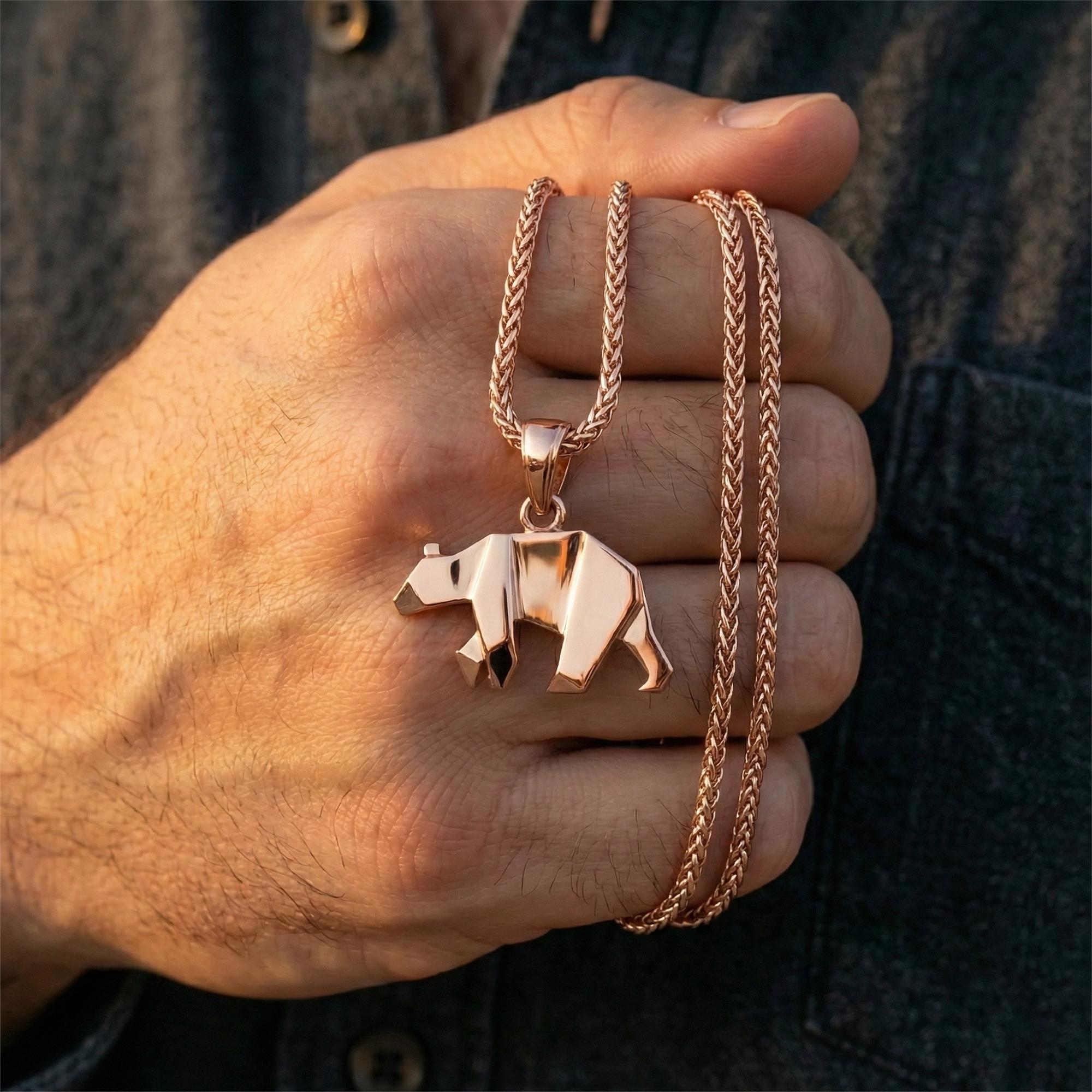 Origami Bear Pendant