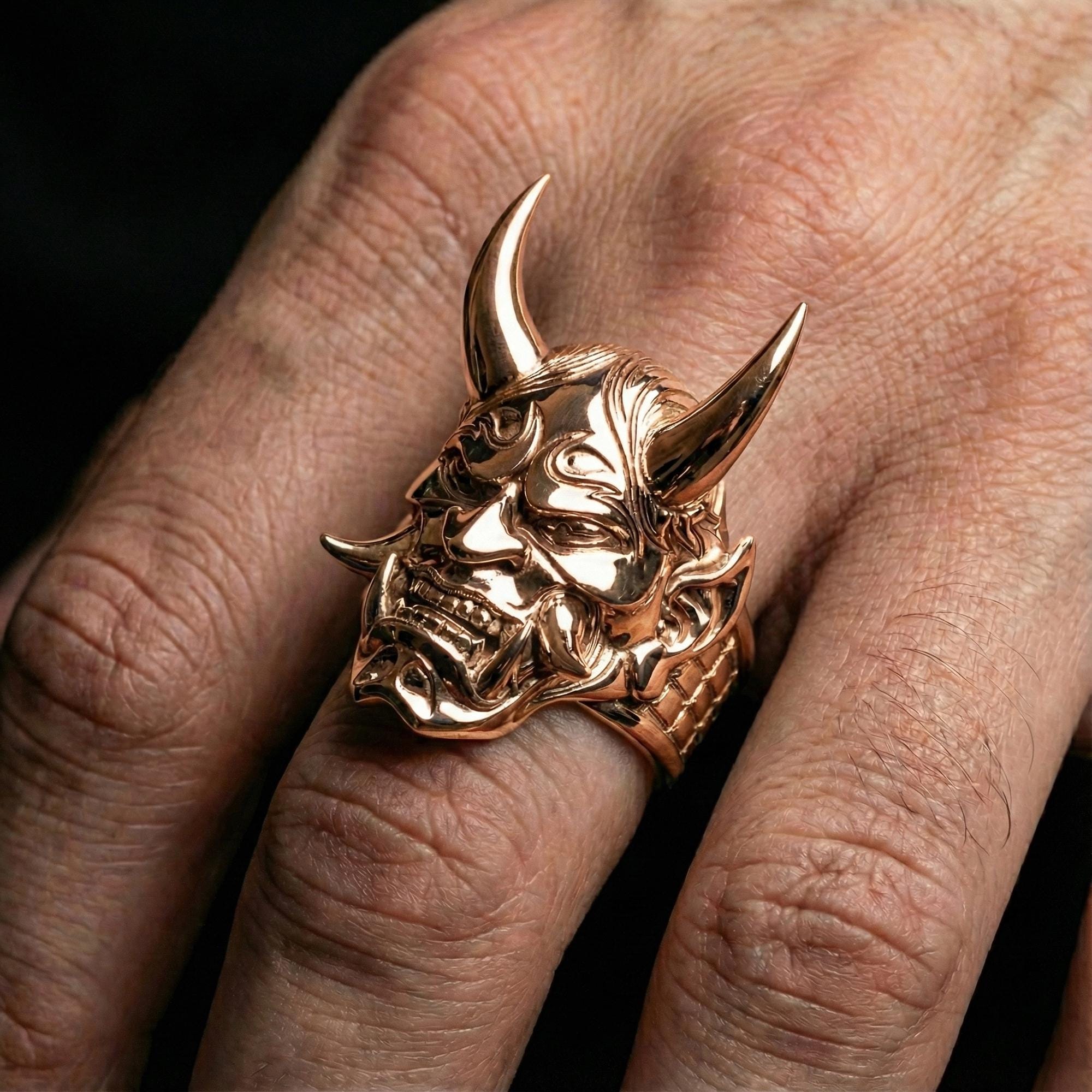 Oni Demon Mask Ring