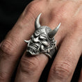 Load image into Gallery viewer, Oni Demon Mask Ring
