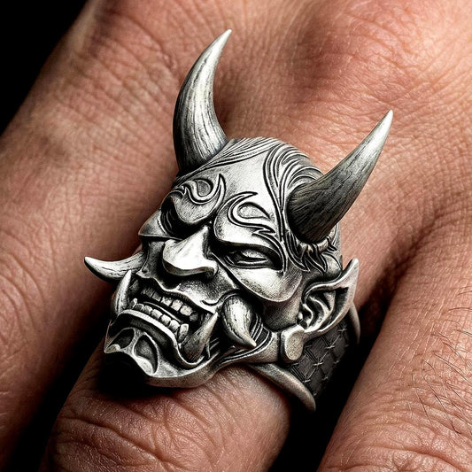 Oni Demon Mask Ring