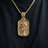 Saint Paul Pendant – Sterling Silver Dog Tag Style Engravable Christian Necklace