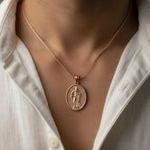 Oval Saint Paul Pendant – Sterling Silver Engravable Christian Medal Necklace