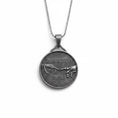 Load image into Gallery viewer, Memento Mori Pendant – Sterling Silver Engravable Symbolic Gothic Necklace
