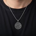 Load image into Gallery viewer, Memento Mori Pendant – Sterling Silver Engravable Symbolic Gothic Necklace
