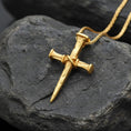 Load image into Gallery viewer, Crucifixion Nail Cross Pendant

