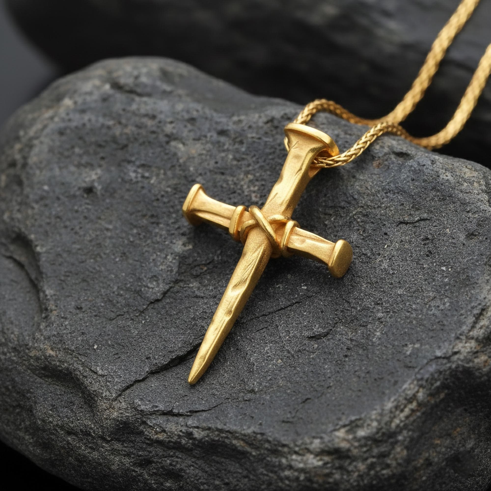 Crucifixion Nail Cross Pendant