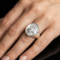 Load image into Gallery viewer, Saint Cecilia Signet Ring Silver – Patron Saint of Music Catholic Jewelry Gift

