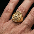 Load image into Gallery viewer, Saint Cecilia Signet Ring Silver – Patron Saint of Music Catholic Jewelry Gift
