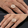 Load image into Gallery viewer, Saint Anastasia Signet Ring – Patron Saint of Healers & Prisoners Gift – Oxidized Silver, Gold Plated
