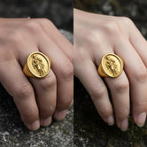 Saint Paul Ring – Sterling Silver Christian Signet Featuring Apostle Paul Icon