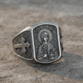 Load image into Gallery viewer, Saint Anastasia Ring – Sterling Silver Orthodox Icon Signet of St. Anastasia the Healer
