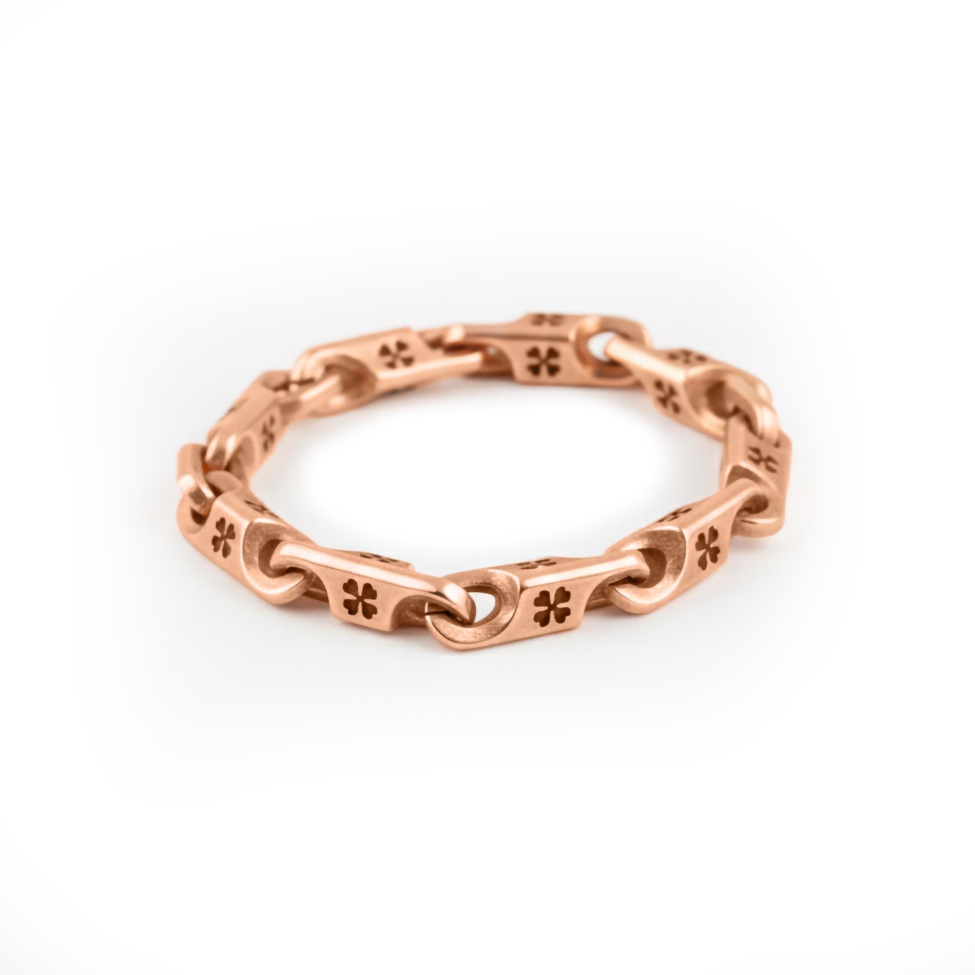 Four Leaf Clover Link Bracelet – Lucky Symbol Chain Jewelry, Celtic Inspired Gift for Him or Her