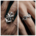 Load image into Gallery viewer, Brand of Sacrifice Ring – Silver Berserk Inspired Adjustable Men’s Gothic Dark Fantasy Jewelry Gift

