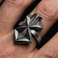 Load image into Gallery viewer, Brand of Sacrifice Ring – Silver Berserk Inspired Adjustable Men’s Gothic Dark Fantasy Jewelry Gift

