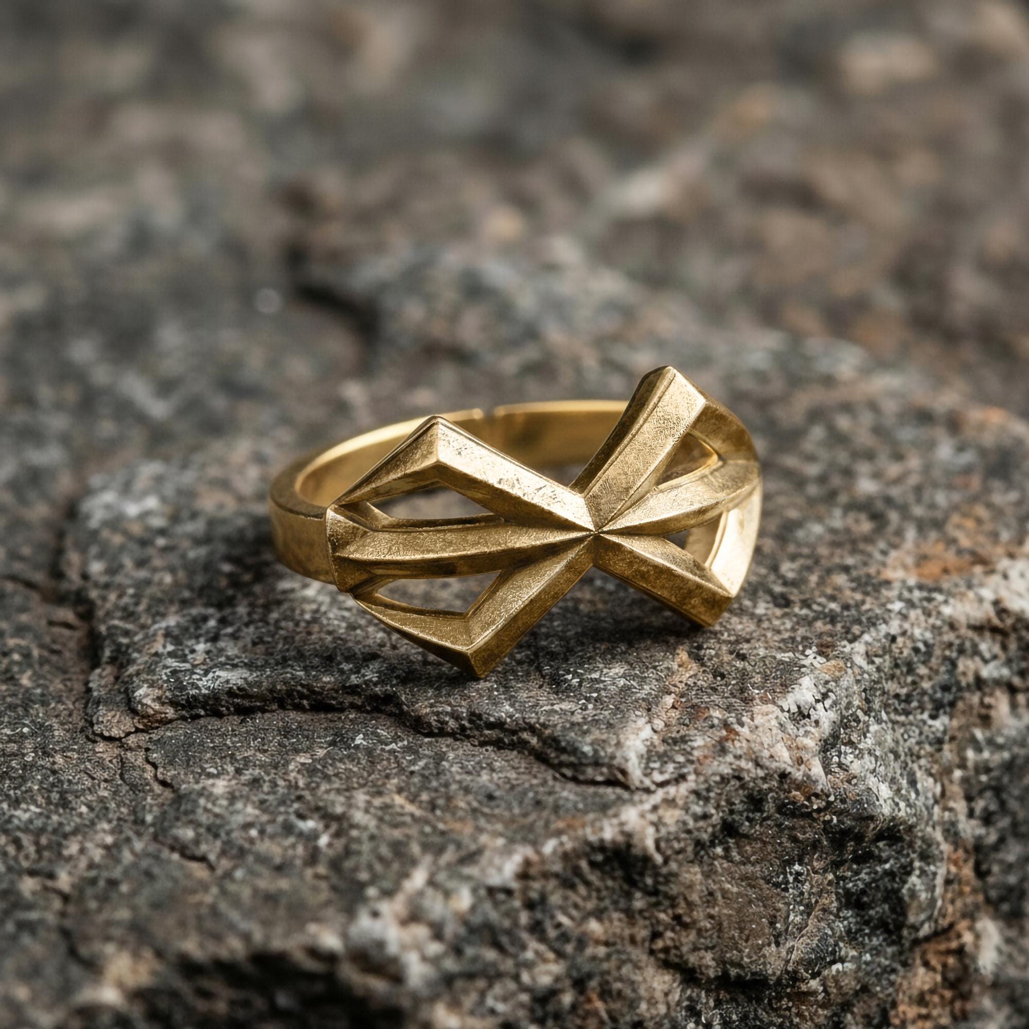 Silver Brand of Sacrifice Sigil Ring – Adjustable Dark Fantasy Band for Men, Gothic Jewelry Gift for him