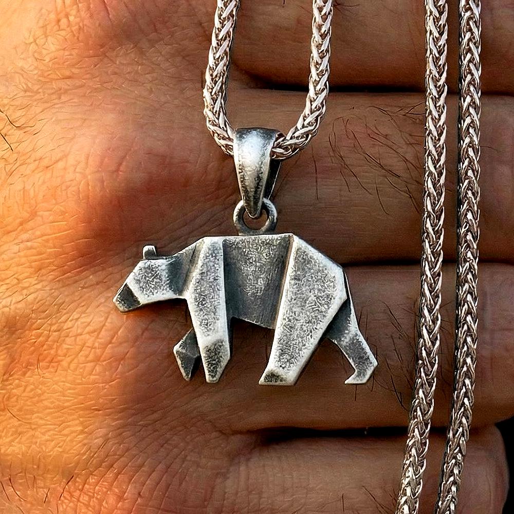 Origami Bear Pendant