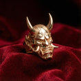 Load image into Gallery viewer, Oni Demon Mask Ring
