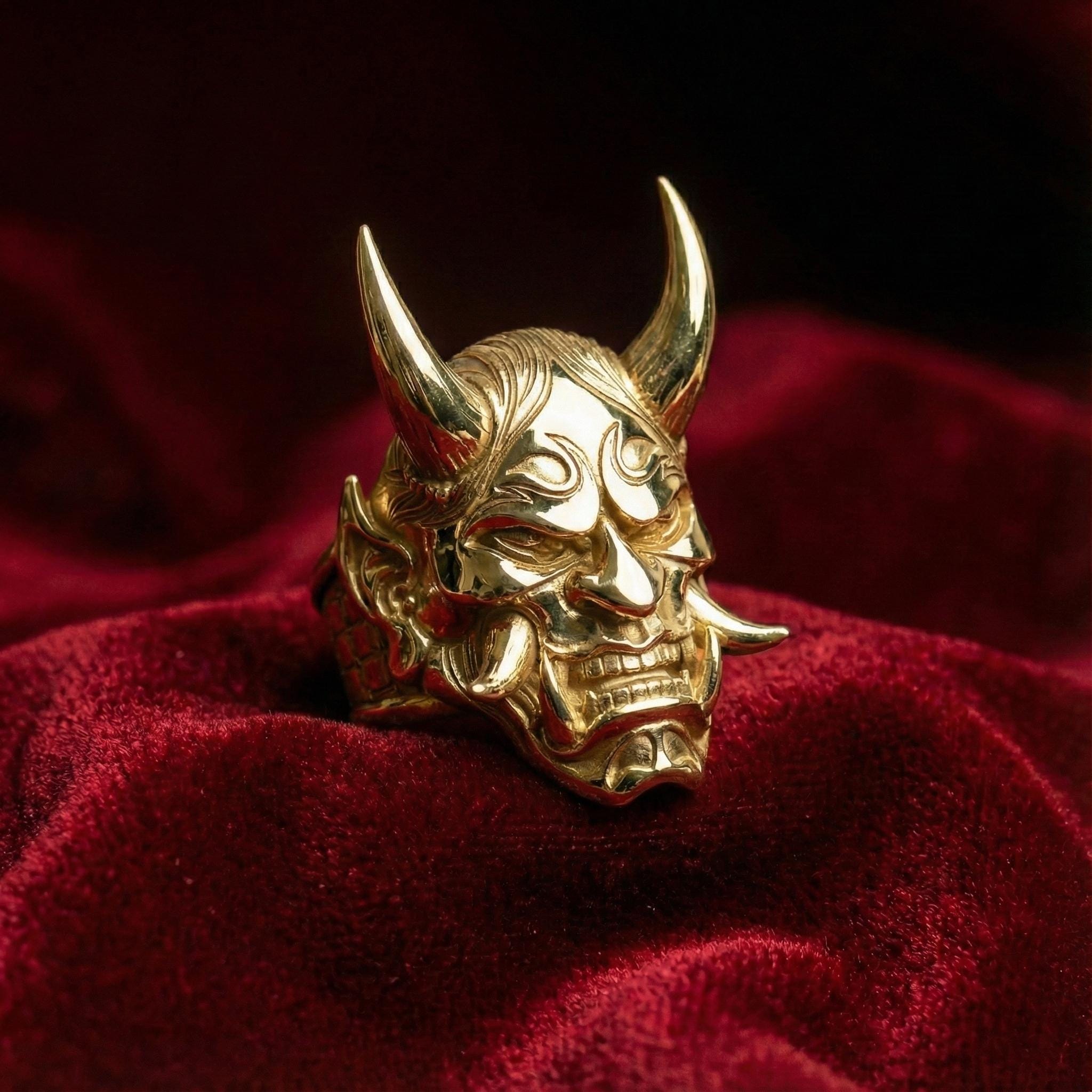Oni Demon Mask Ring