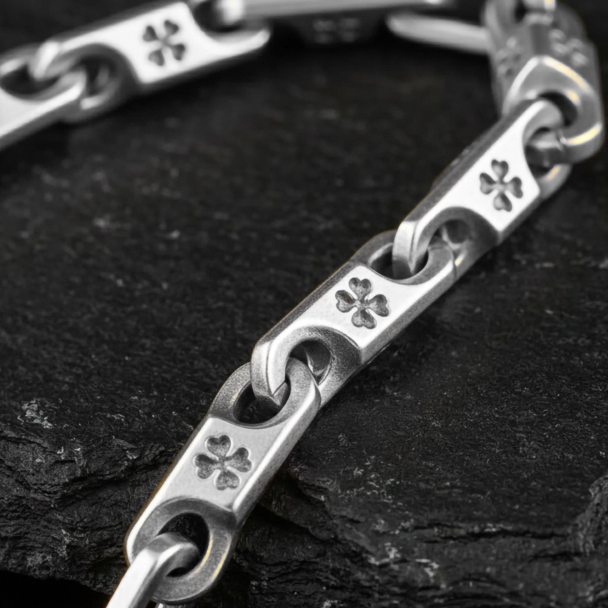 Four Leaf Clover Chain – Sterling Silver Lucky Charm Link Necklace