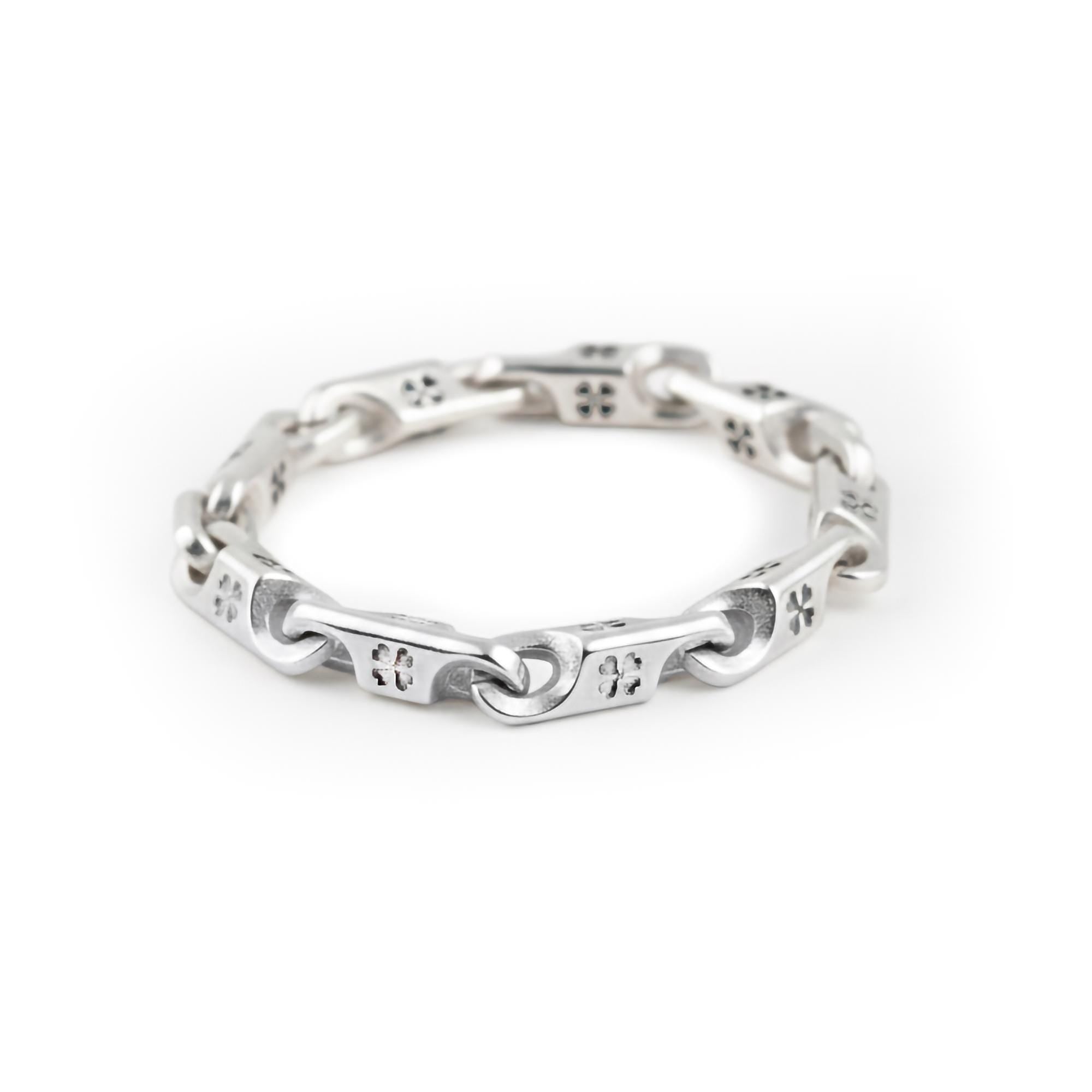 Four Leaf Clover Link Bracelet – Lucky Symbol Chain Jewelry, Celtic Inspired Gift for Him or Her