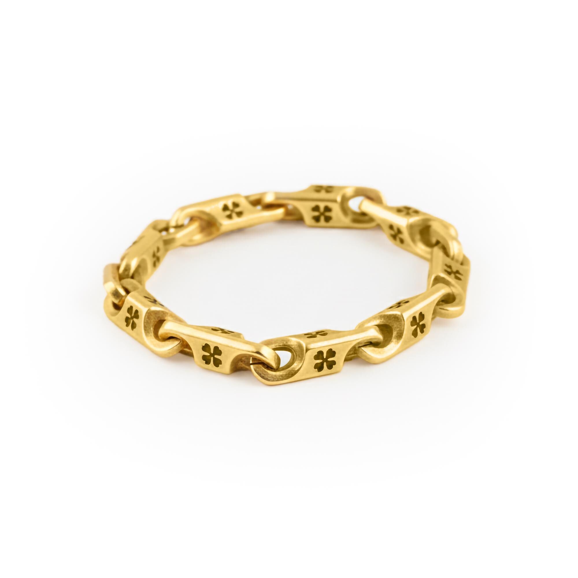 Four Leaf Clover Link Bracelet – Lucky Symbol Chain Jewelry, Celtic Inspired Gift for Him or Her