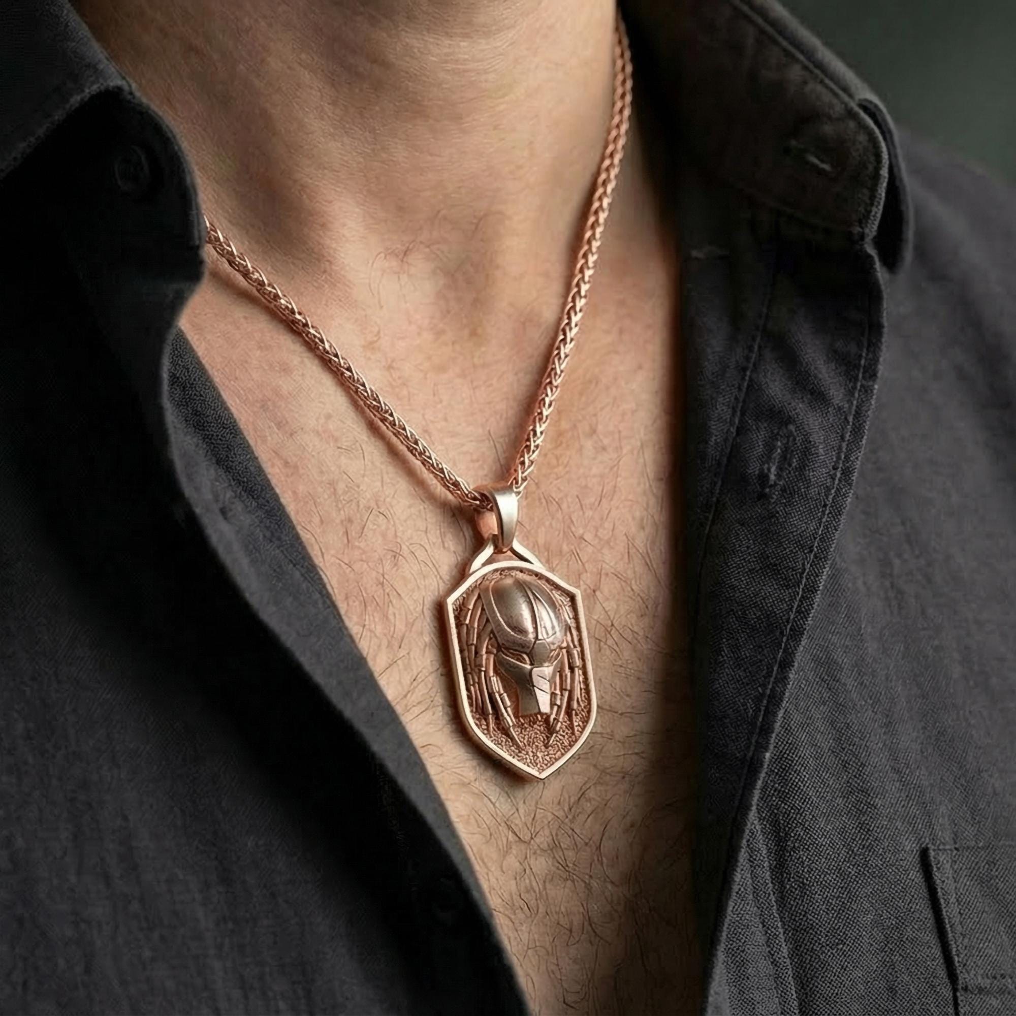 Rose gold plated protective eye ring worn on the finger, lifestyle image highlighting elegant rose tone, protective symbolism, and unisex everyday wear appeal.