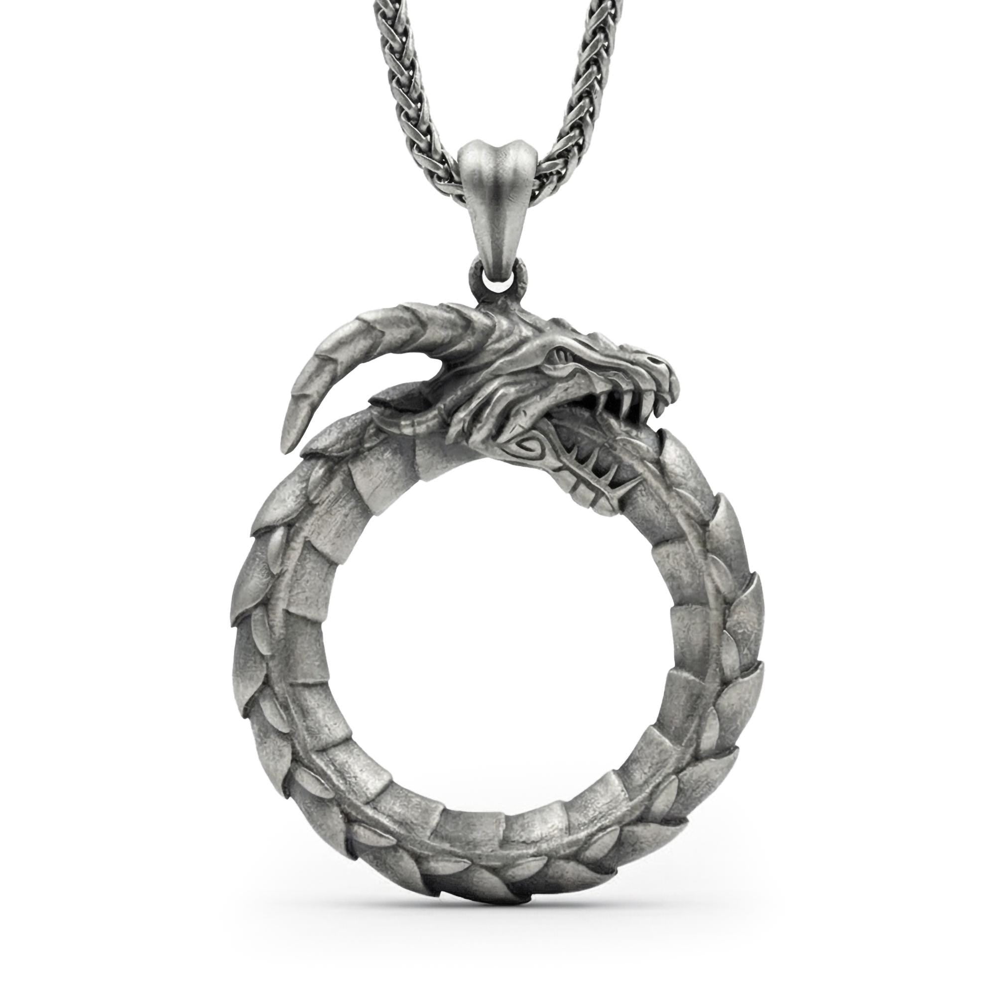 Ouroboros Dragon Pendant