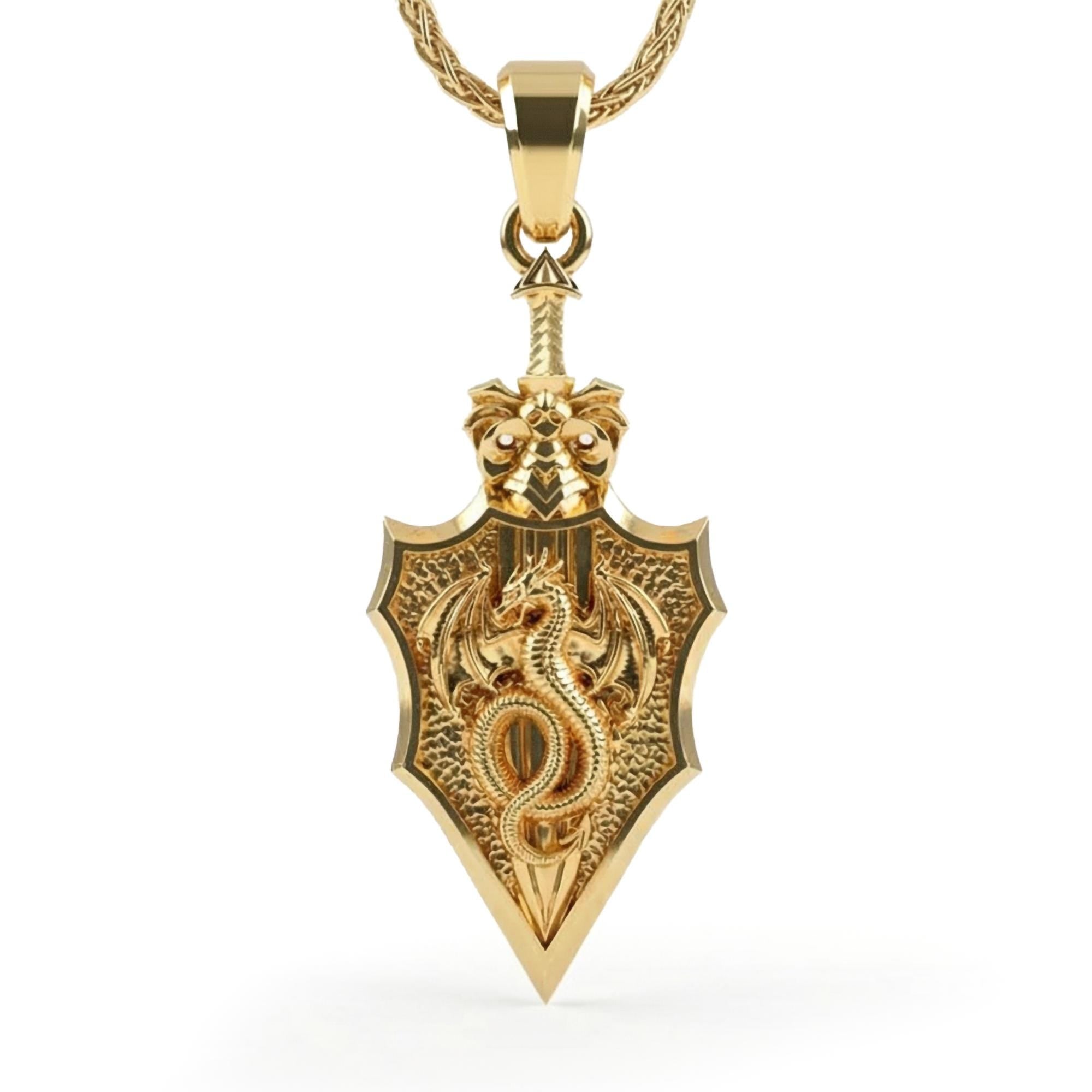 Dragon Knight Shield Pendant