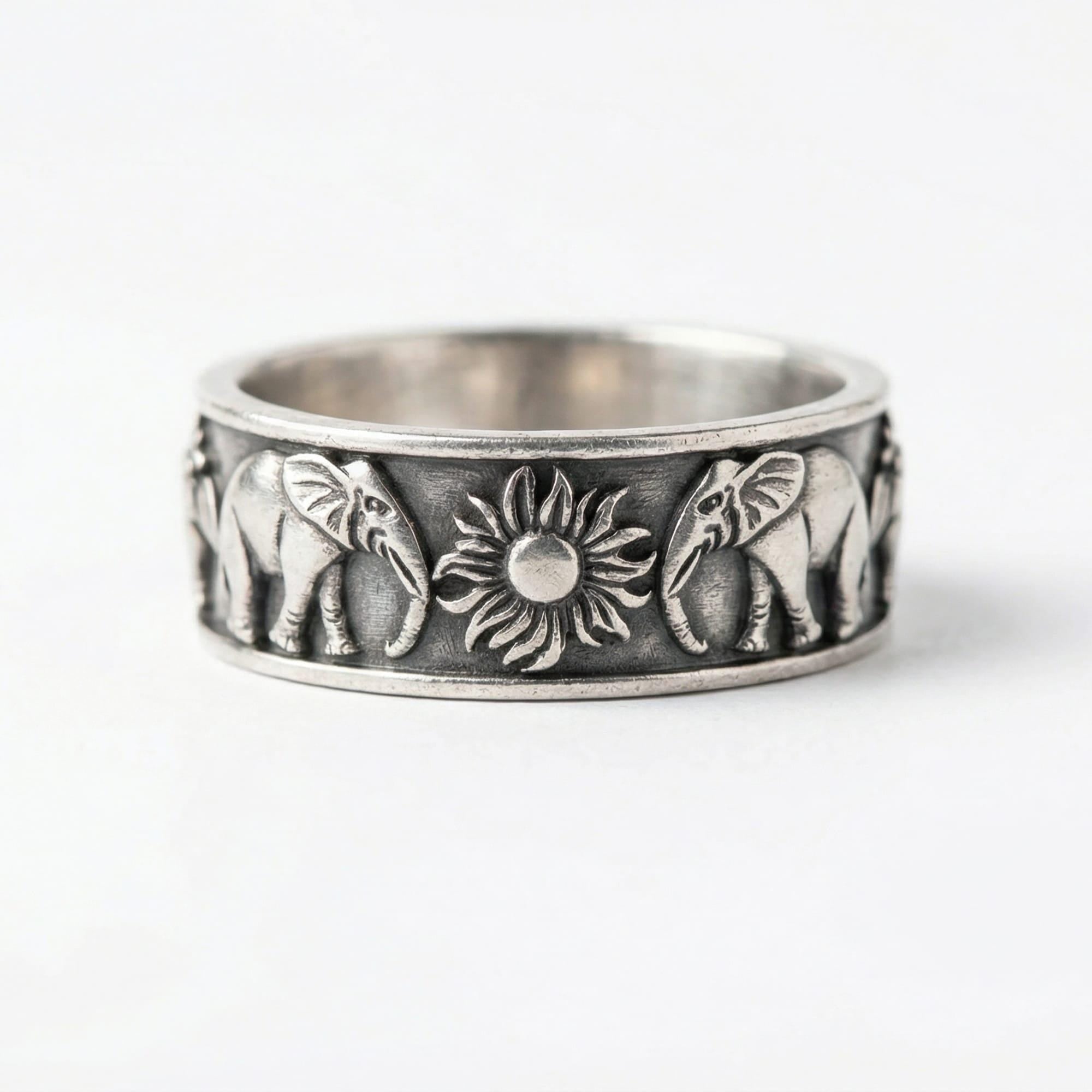 Elephant Band Ring