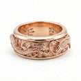 Load image into Gallery viewer, Rotating Dragon & Carp Band Ring
