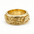 Load image into Gallery viewer, Rotating Dragon & Carp Band Ring
