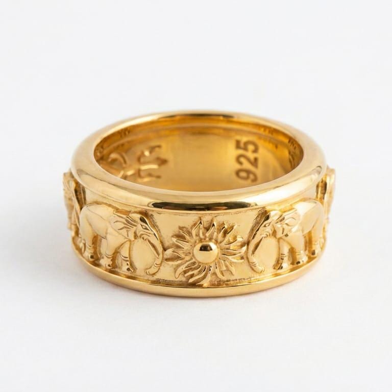 Elephant Spinner Band Ring